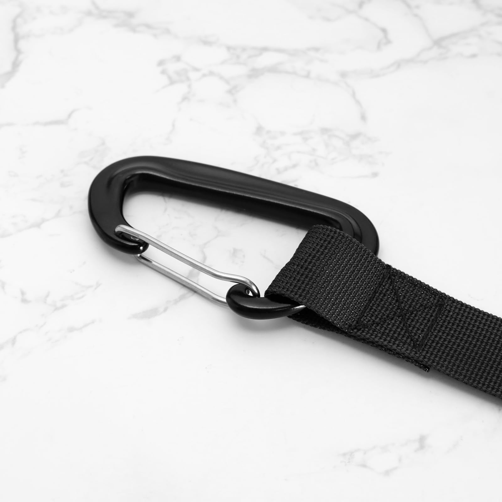 SG Store Sangle en Nylon avec Mousqueton de Style d'escalade Mousqueton d'escalade Mousqueton de Verrouillage Mousqueton en Aluminium à Verrouillage Automatique, Noir