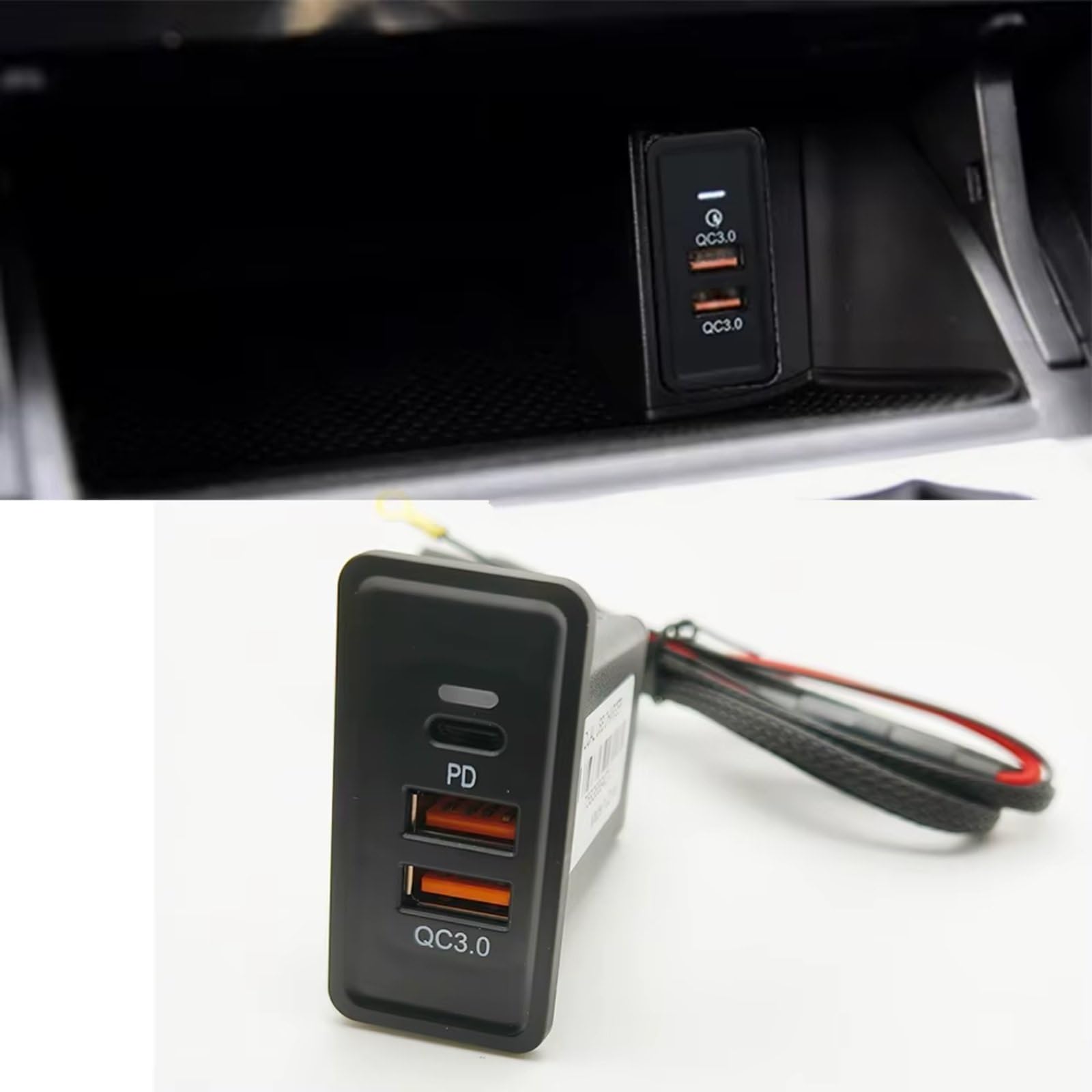 Compatibile Con Per Golf 7 Per Passat Per Jetta Doppia USB QC3.0 Ad Alta Velocità Modulo Caricabatterie Sostituzione Impermeabile 12V 24V Presa USB
