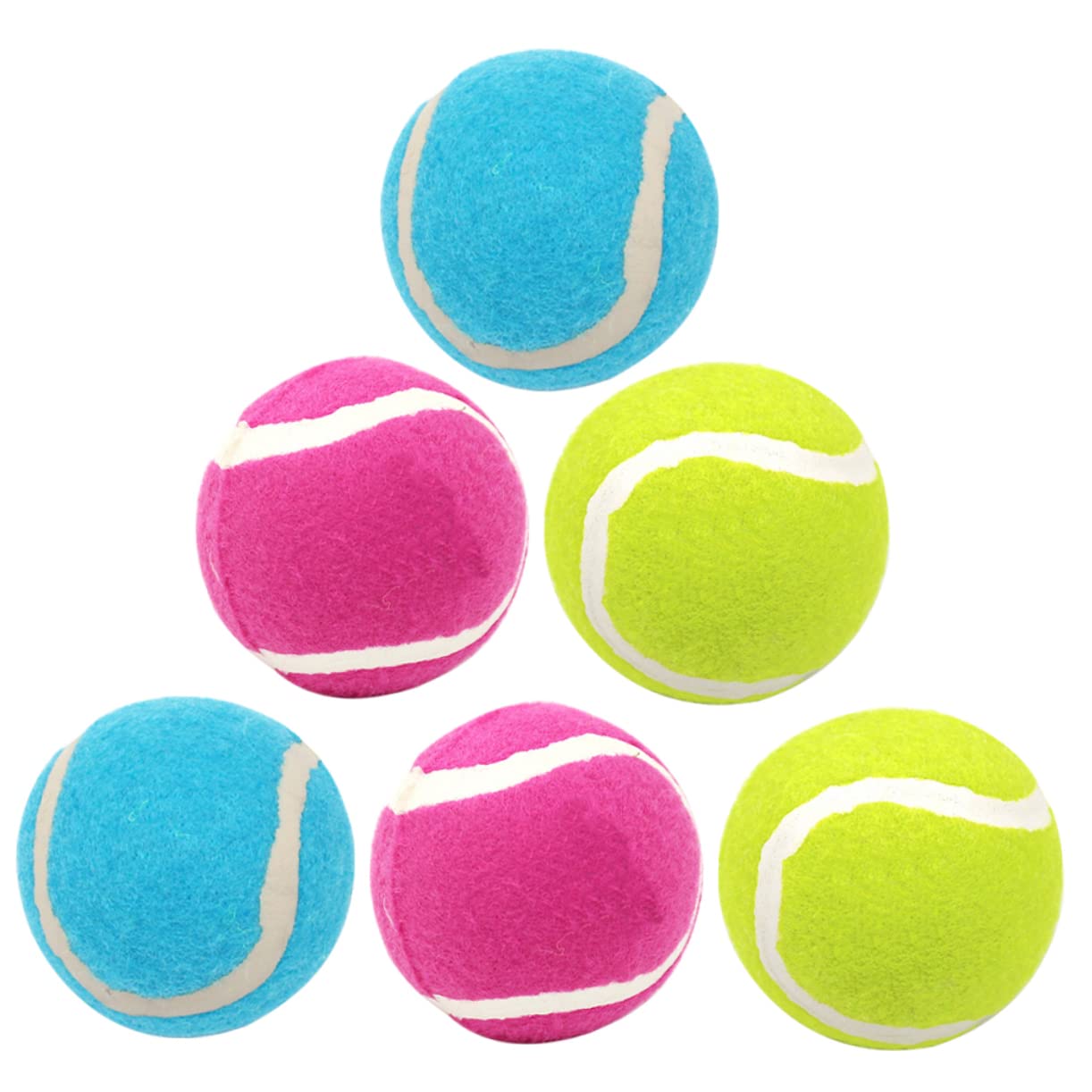 Jouets exercice pour chiens lot de 6 balles en caoutchouc de tennis contre l'ennui et le stress