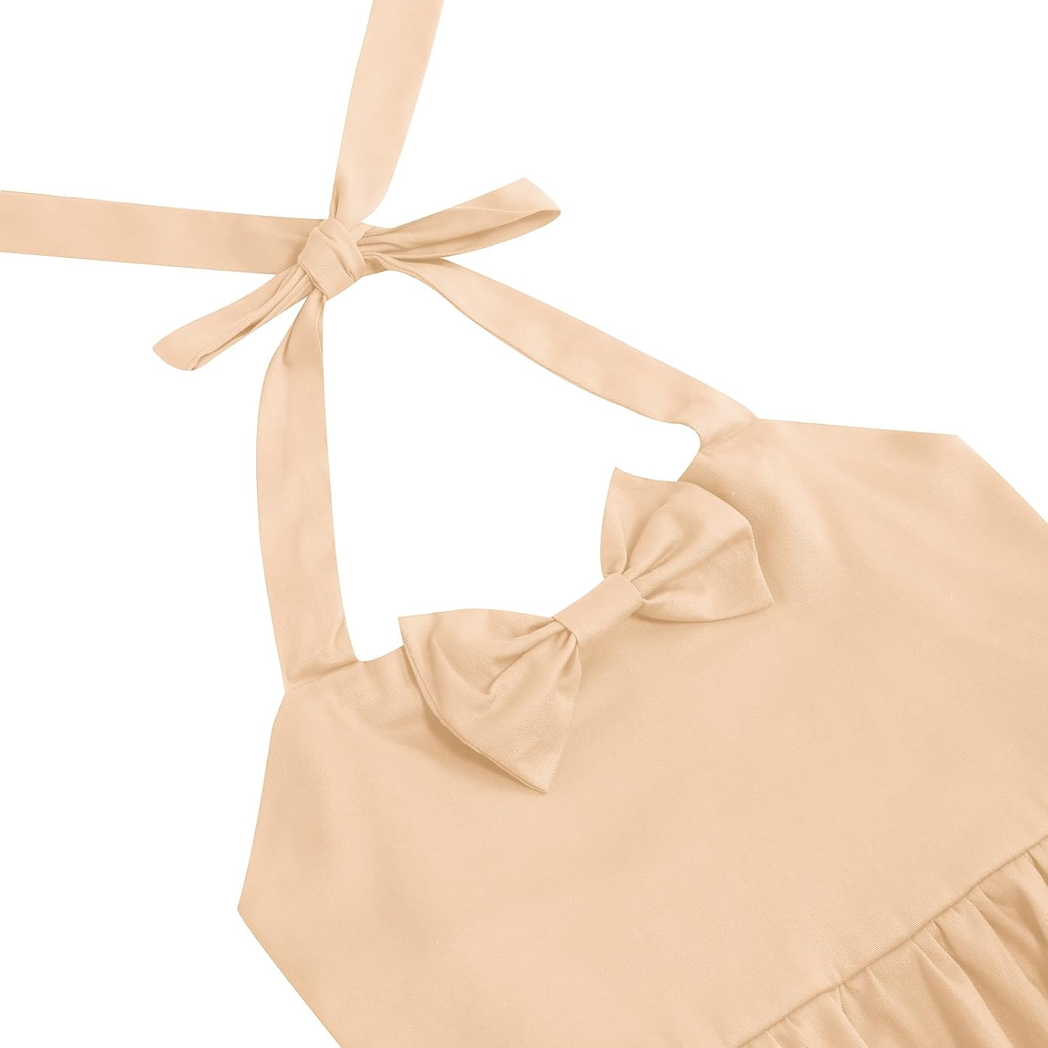 1950s Vintage Dresses for Girls Halter Dress Sleeveless Bowknot Heart Neck 4-12 Years - Image 4