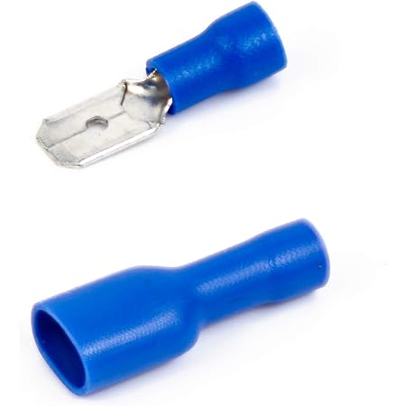 AERZETIX: 100x Cosses électriques Femelle Plate 6.3mm 0.8mm 1.2.5mm2 - C11333