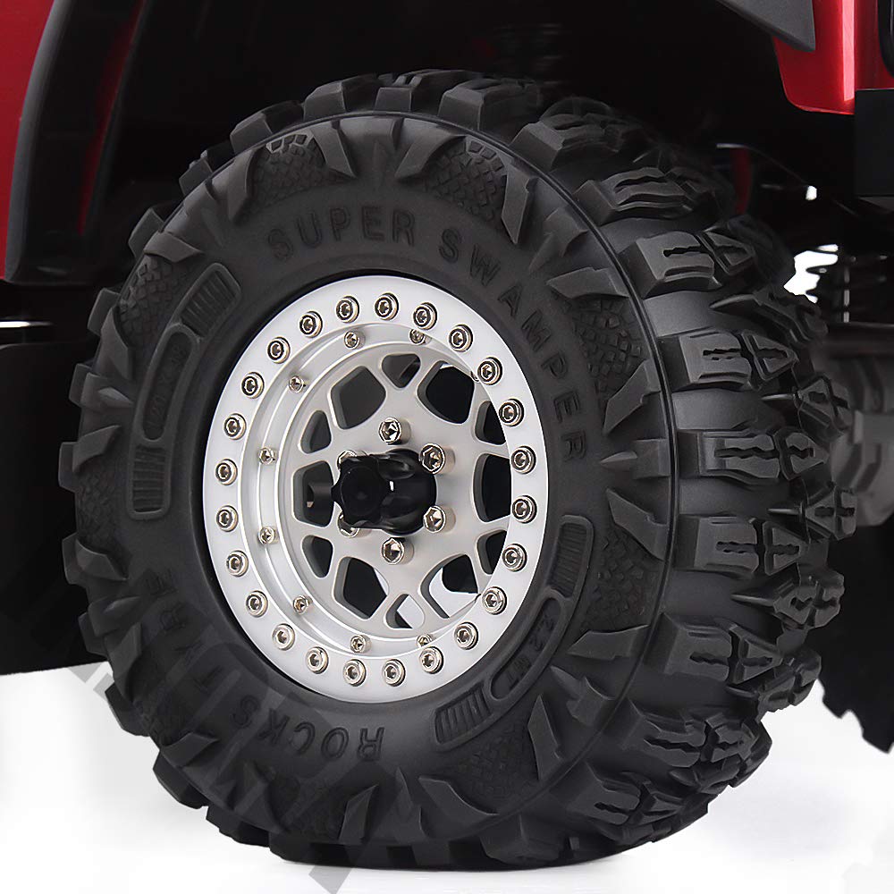 INJORA RC Pneumatici 4pcs 2,2inch Pneumatici in Gomma Ruota RC Accessori per 1:10 RC Rock Crawler Traxxas TRX4 TRX-6 Axial SCX10 90046