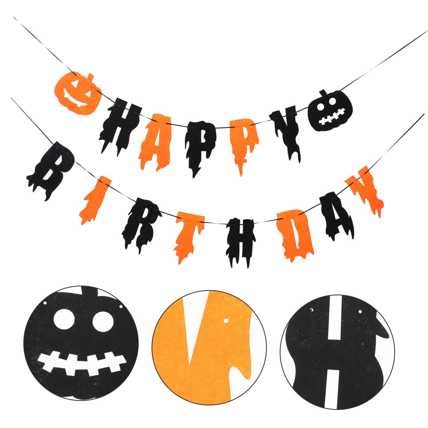 Didiseaon 5pezzi Banner Decorativo Di Compleanno Tema Halloween Facile Da Appendere Per Festività e Eventi