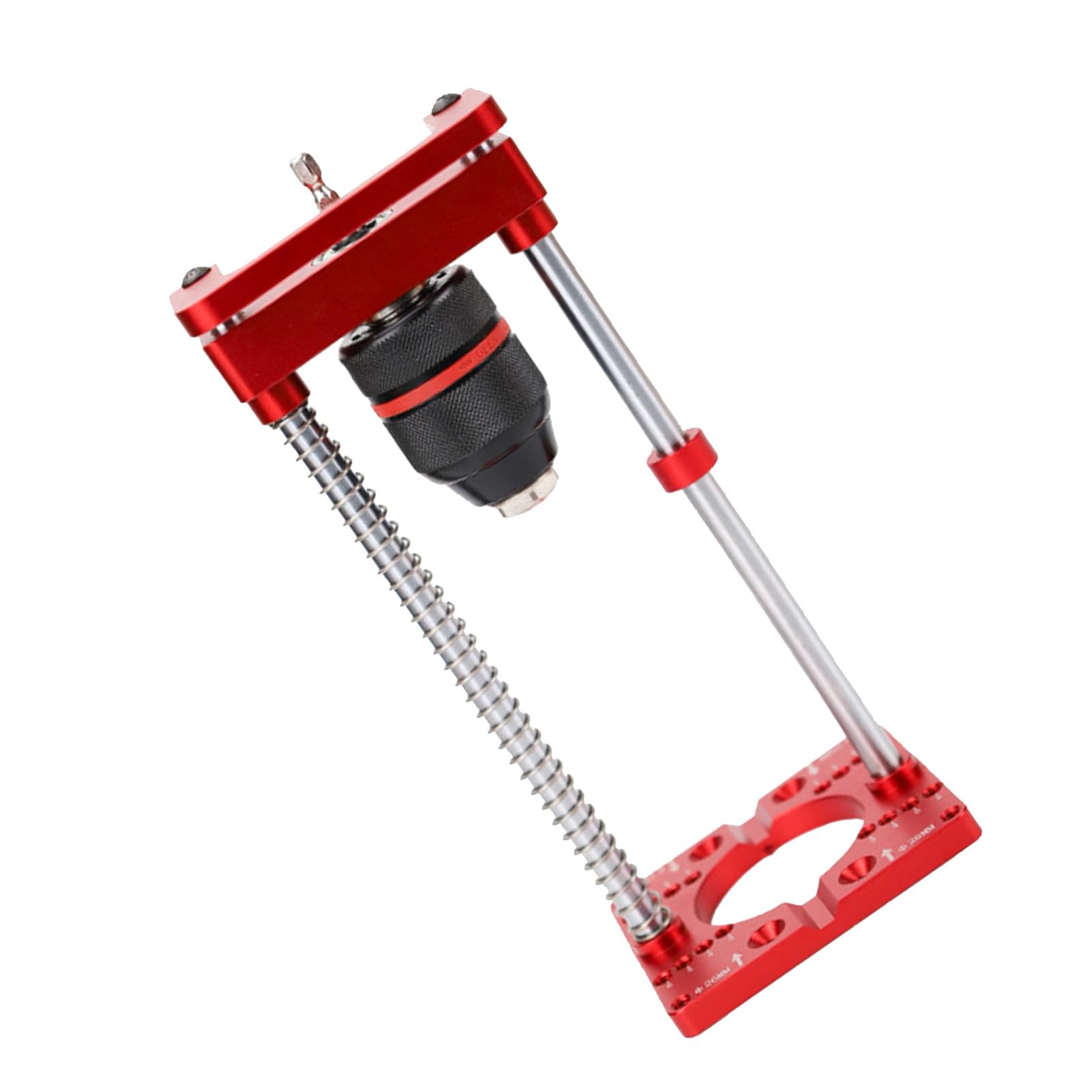Supporto per Trapano Elettrico Manuale, Localizzatore Foro Cerniera 35 Mm 35 Mm, Staffa di Fissaggio per Trapano Banco Portatile, Supporto per Trapano Banco in Lega