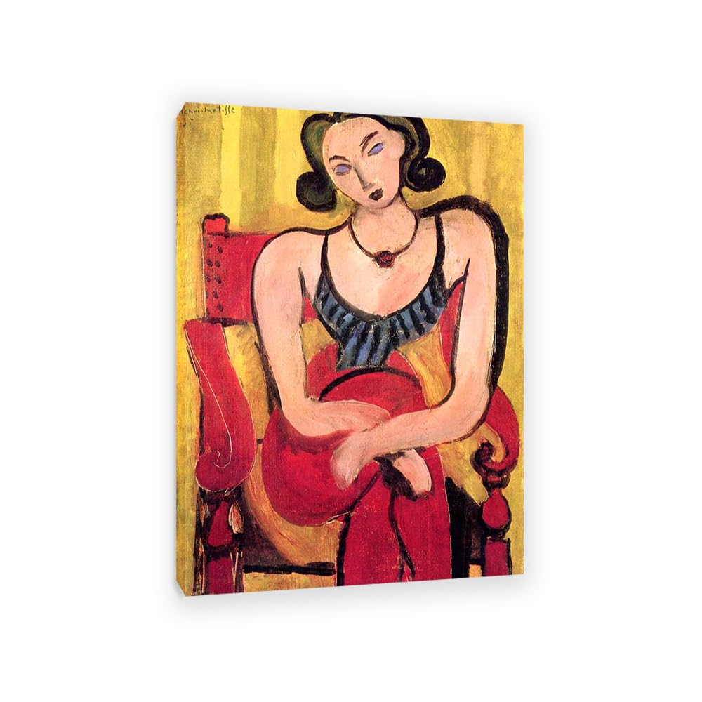 MYCGGDGH Henri Matisse Painting Reproduction Woman in Bathing Suit Fine Art Canvas Henri Matisse wall art canvas prints for home decor for living room Bathroom Office 42x30cm(17x12in) Frame