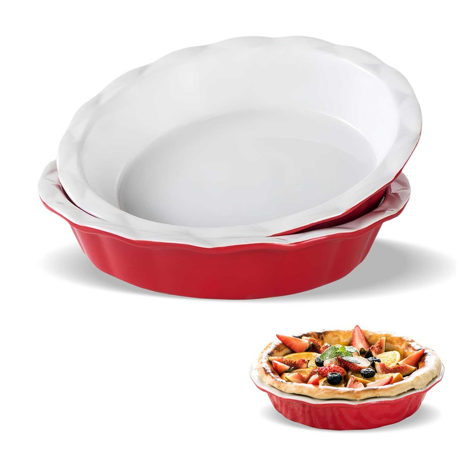 Moule à pâtisserie en céramique de 23 cm pour moule à tarte aux fruits durable