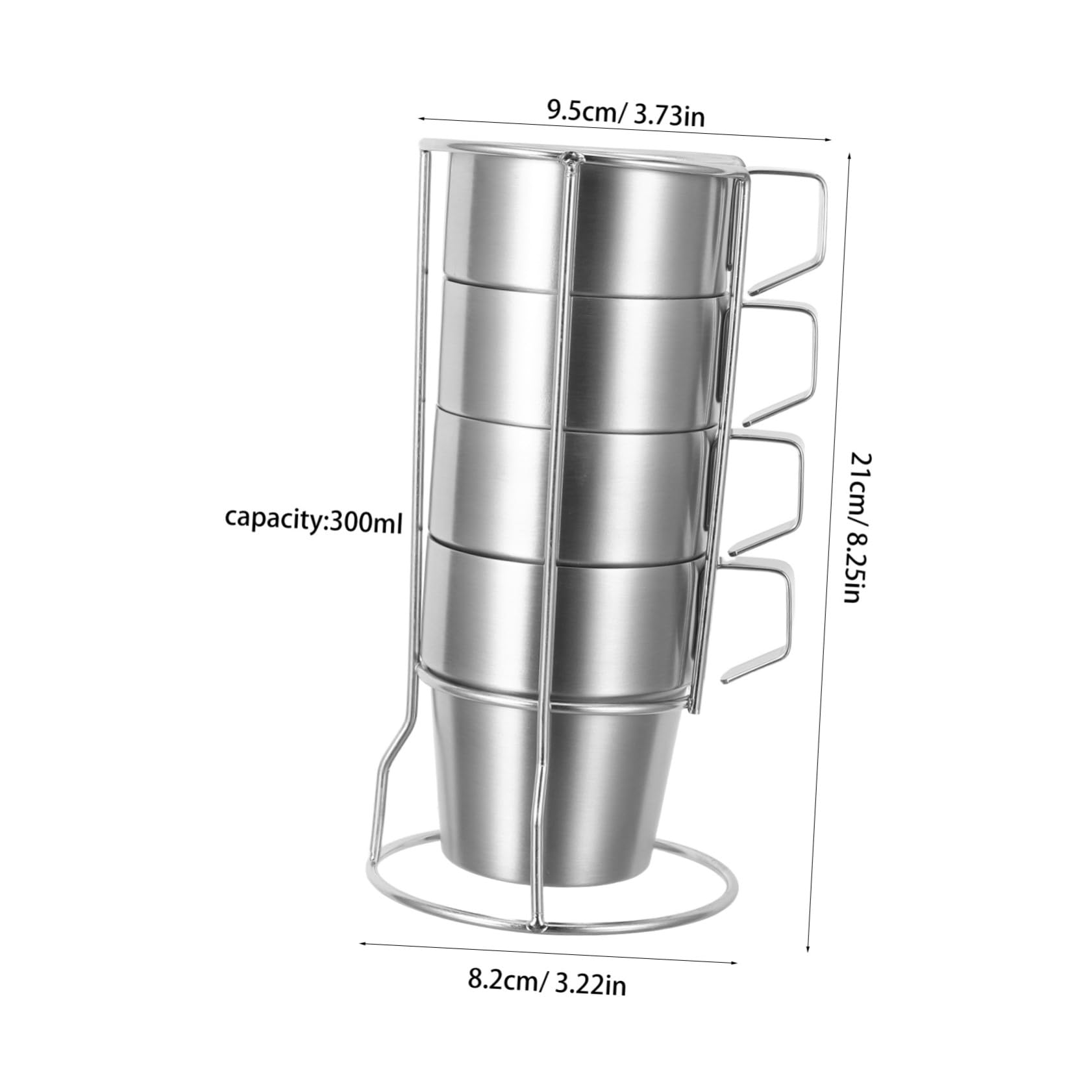 Cabilock Taza Infantil de Doble Pared con Asa, Acero Inoxidable 300 Ml