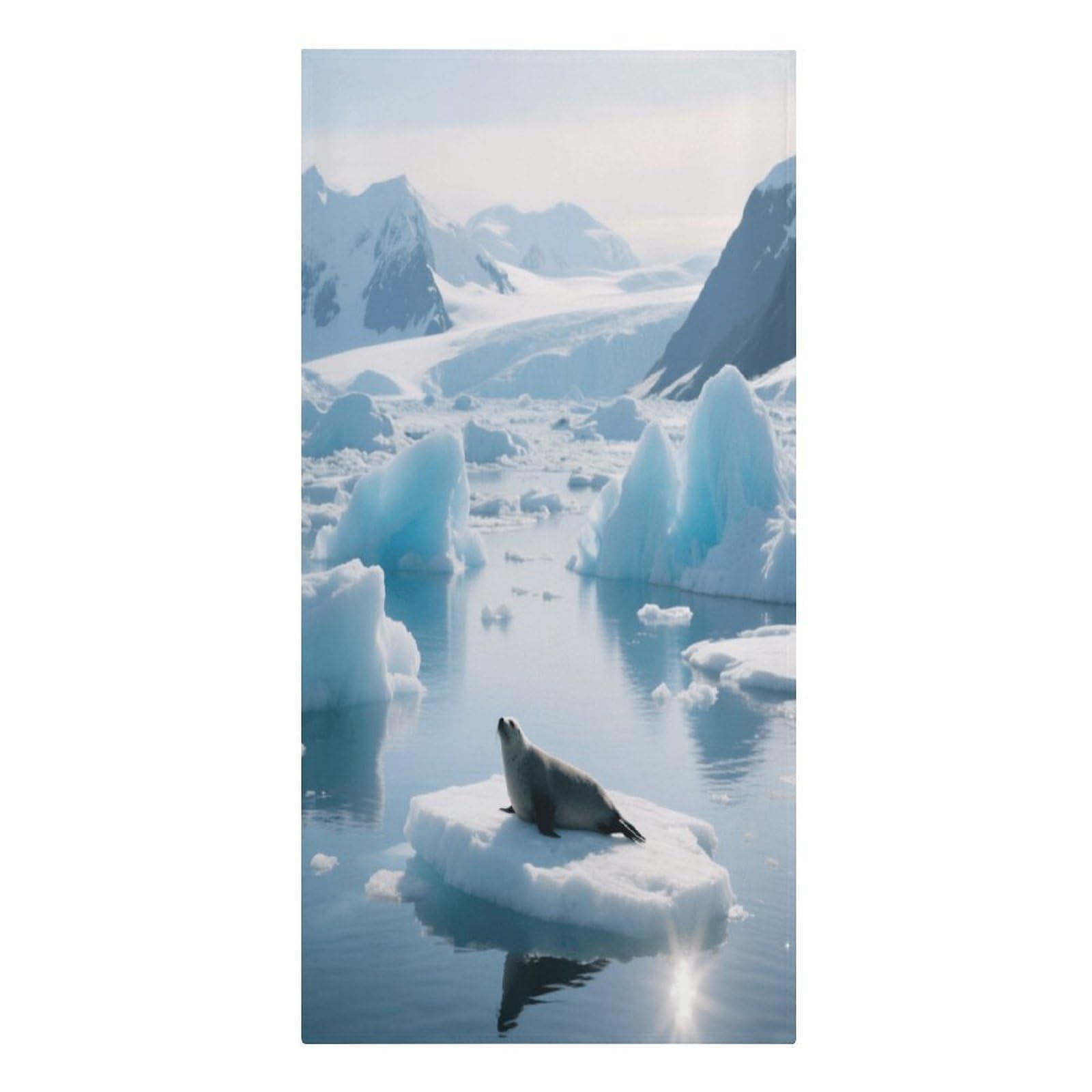 Fekiloot Men's Style Glacier Fjord Iceberg Large Beach Towel, Travel Towel For Adults Wo, Pool Towels For Beach, Camping, Swim Pool, Gym, Sports& Yoga 61.4"X30.3"