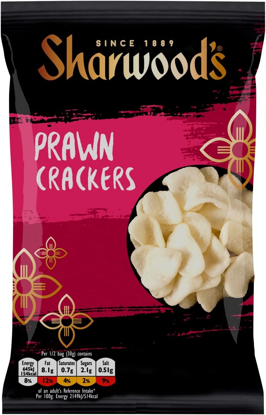 Sharwood's Ready To Eat Prawn Crackers, 60 g
