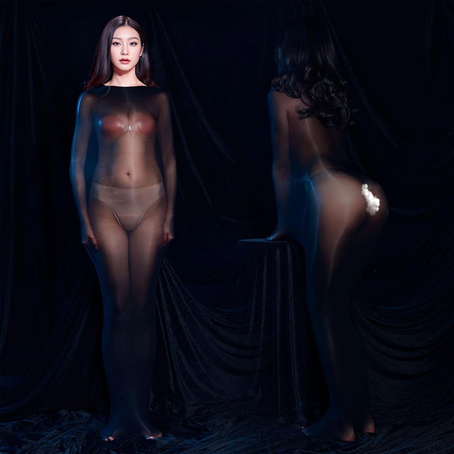 Body Stockings for Women Sexy Oil Shiny Bodystocking Full Body Stocking Shiny Pantyhose