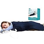 Ruqiji 17\'\'x33\'\' XXXL King Size Heating Pad with 120 Minutes Auto Shut Off&6 Temperature Settings, Flannel Electric Heating Pad/Pain Relief for Back/Neck/Shoulders/Menstrual Pain/Leg Cramp (Dark Blue)