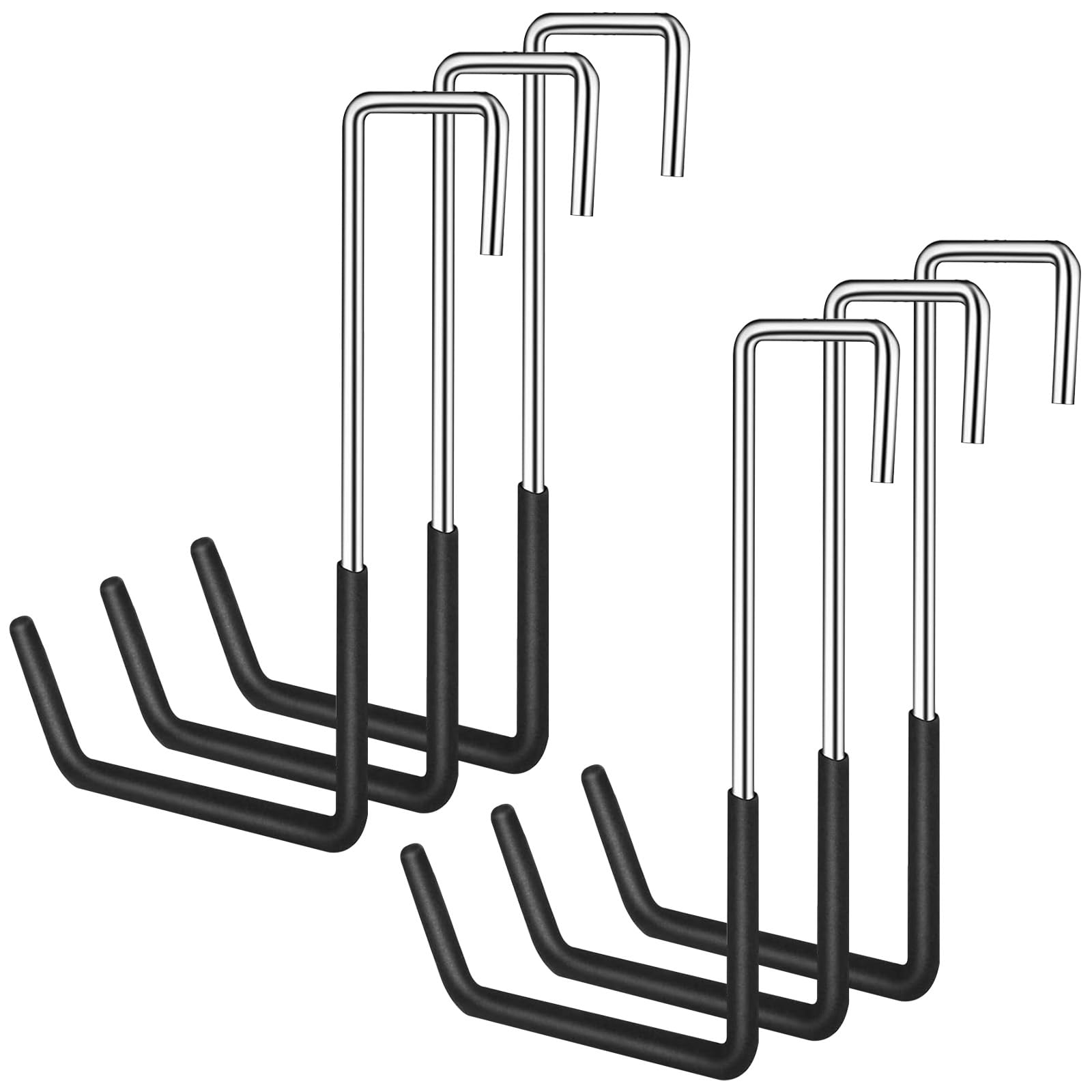 6 Pezzi Ganci Garage, Ganci a S per Garage 19cm per Scala, Bicicletta, Rafter Hanger Garden Tool Organizer