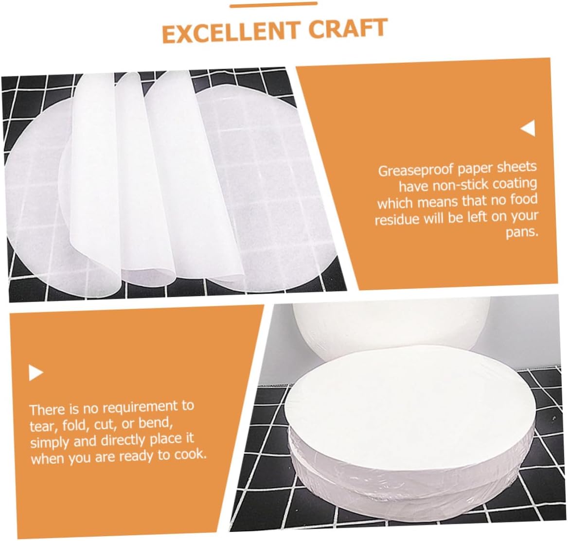 500 Sheets round Baking Parchment Paper Sheets Non-stick Food-grade Cooking Circles for Baking Grilling Frying in Oven and Air Fryer