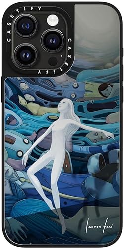 Miniatura 4 de CASETiFY Funda de espejo para iPhone 15 Pro Max reflectanteprotección contra caídas de 4.9 piescompatible con Magsafe  Half-Lived - Plata sobre negro