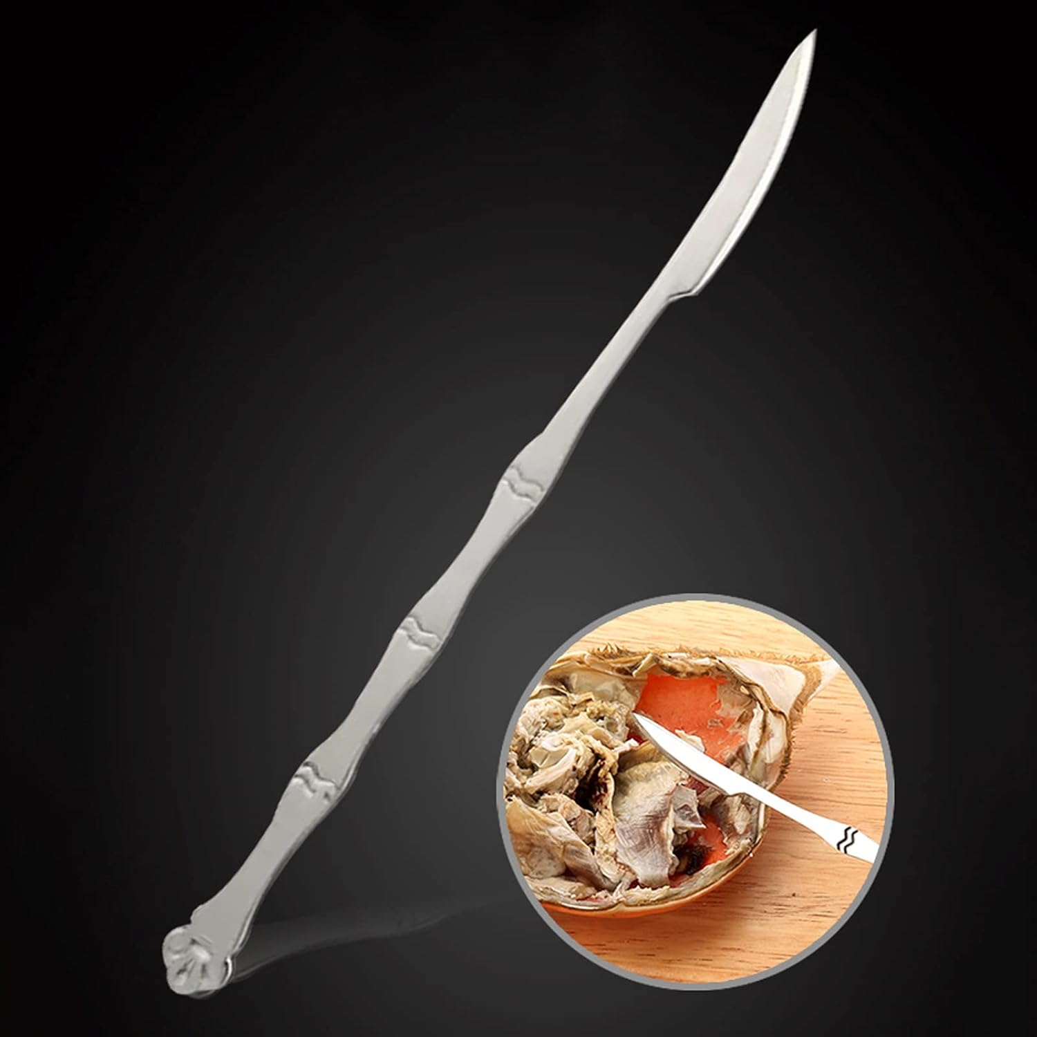 Seafood Tools Set Crab Leg Cracker and Tools Include 1 Crab Biscuit, 1 Crab Leg Fork, 1 Crab Leg Knife and 1 Seafood Scissors Must-Have Seafood Tool for Family Lobster Tools for Eating