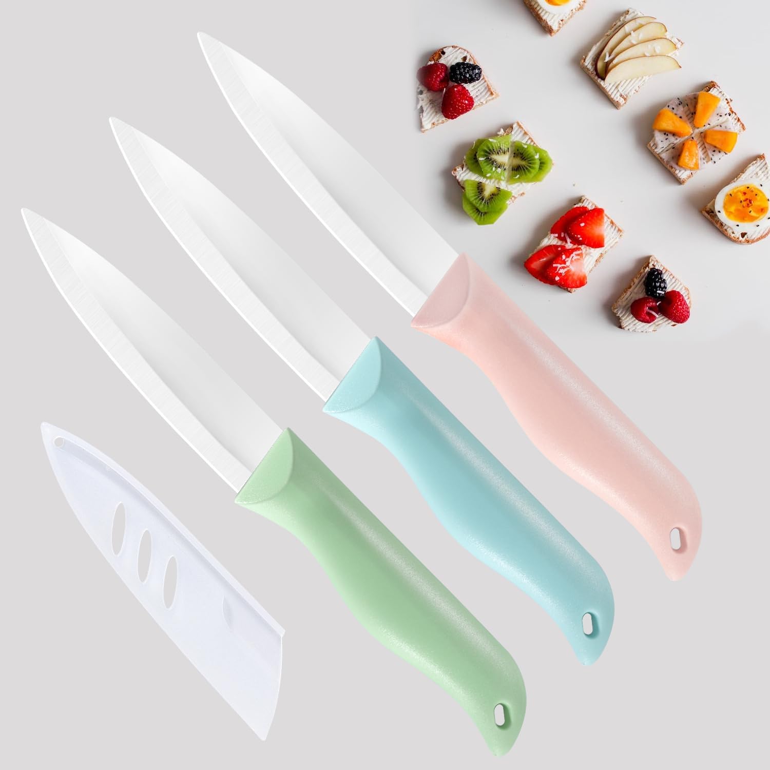 3 Pieces Ceramic Knives set, 4 inch Fruit Knife is Suitable for Most Vegetables, Fruits and Meats - Image 4