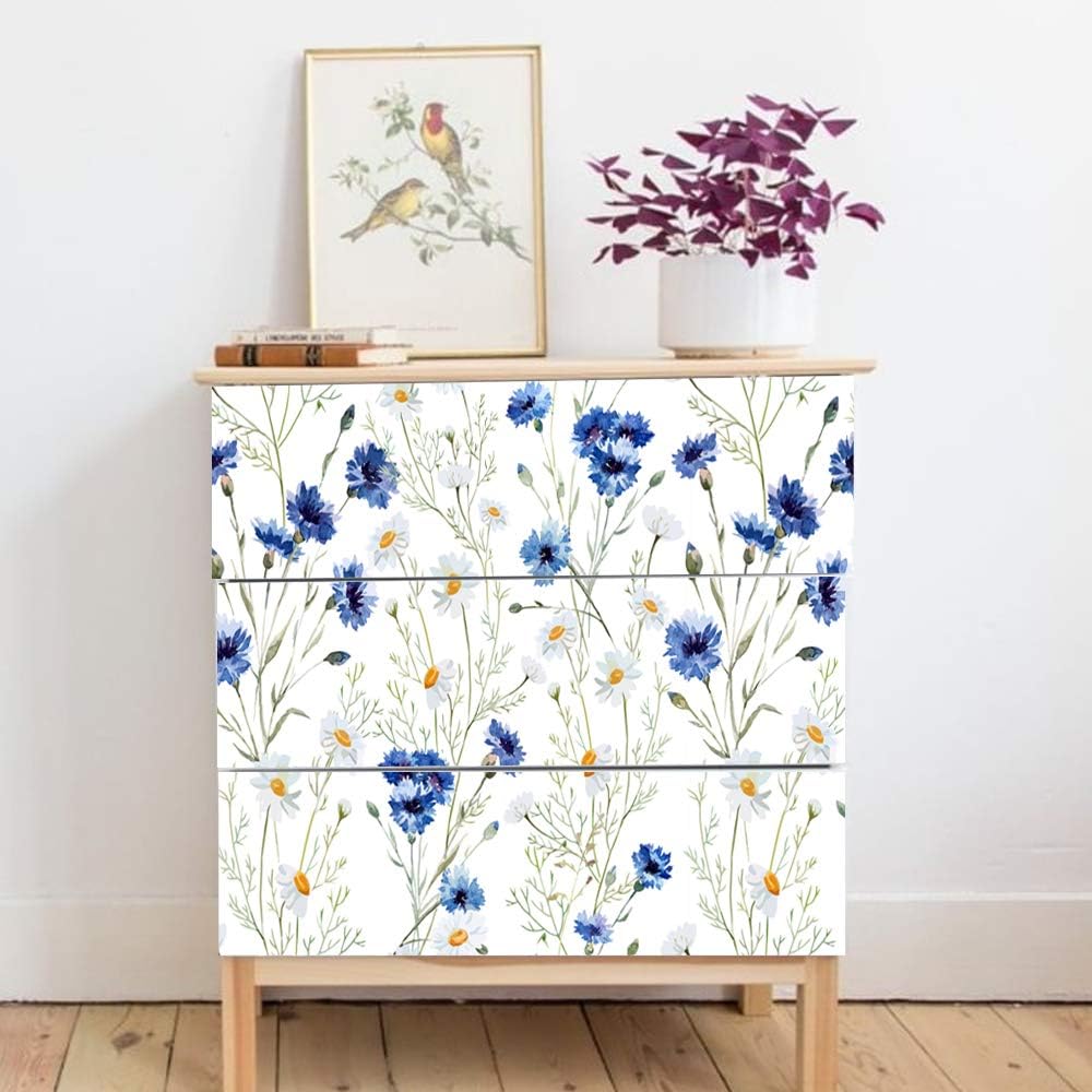 Alwayspon Self-Adhesive Dresser Sticker, Peel and Stick Furniture Stickers/Decals, Removable Furniture Skin (009, MALM)…