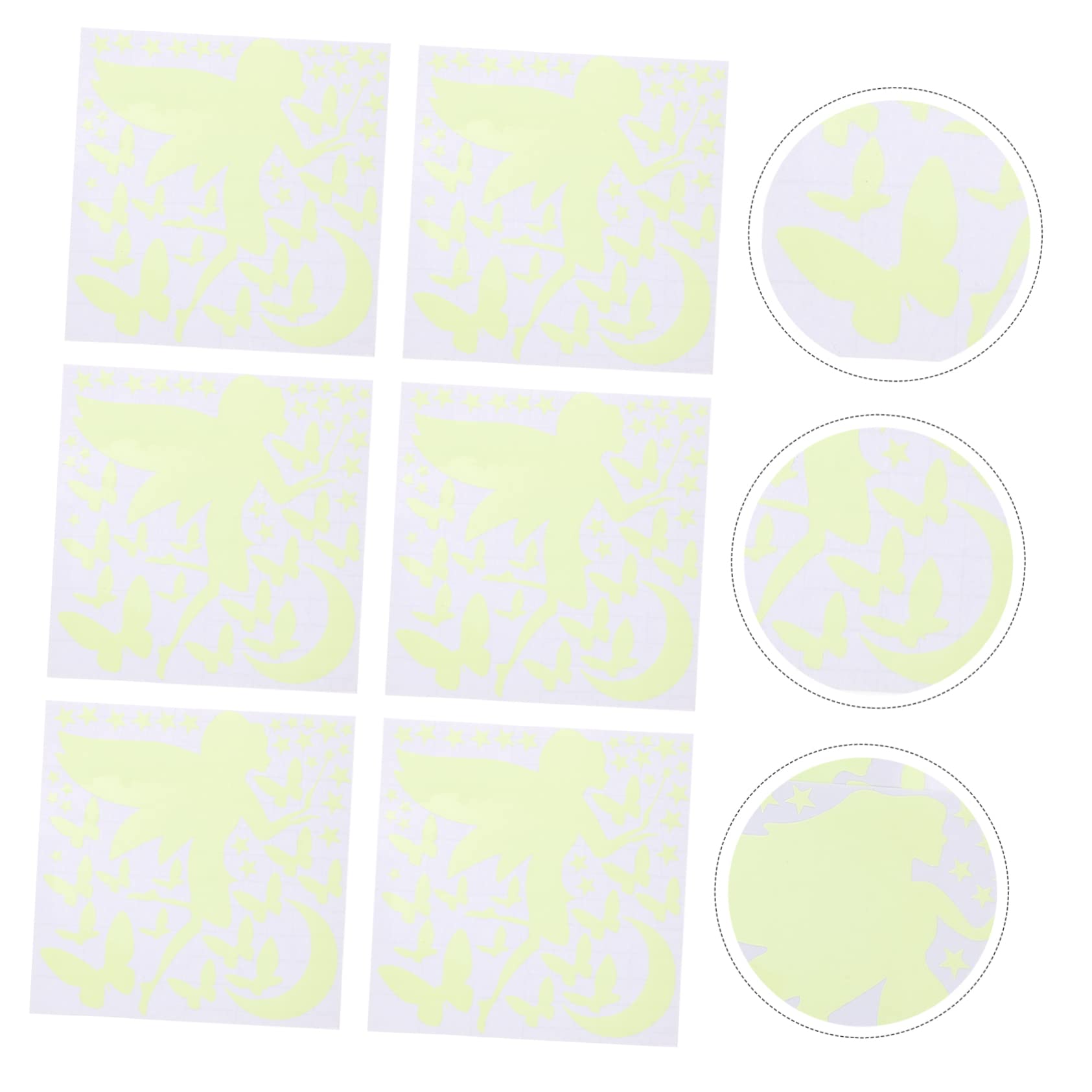 Abaodam 30hojas Pegatinas De Pared Luminosa De Hadas Decoración De Pared Adhesiva Para Efecto Brillante La Oscuridad Para Habitaciones Infantiles y Guarderías
