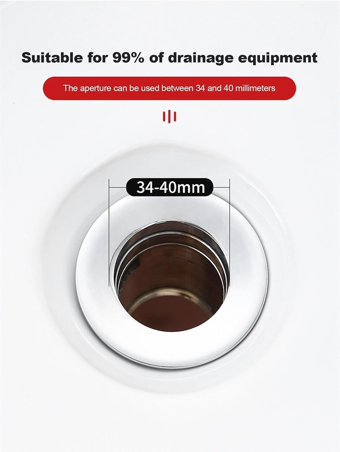 1pc Washbasin Bounce Core Anti Electroplating Odor Floor Drain Hole Plug, Downward Pressure Pop-Up Press Type Drainage