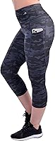 Vista 10 de CompressionZ Leggings capri de compresión de cintura alta para mujer, control de abdomen, entrenamiento, gimnasio, pilates, viajes, pantalones