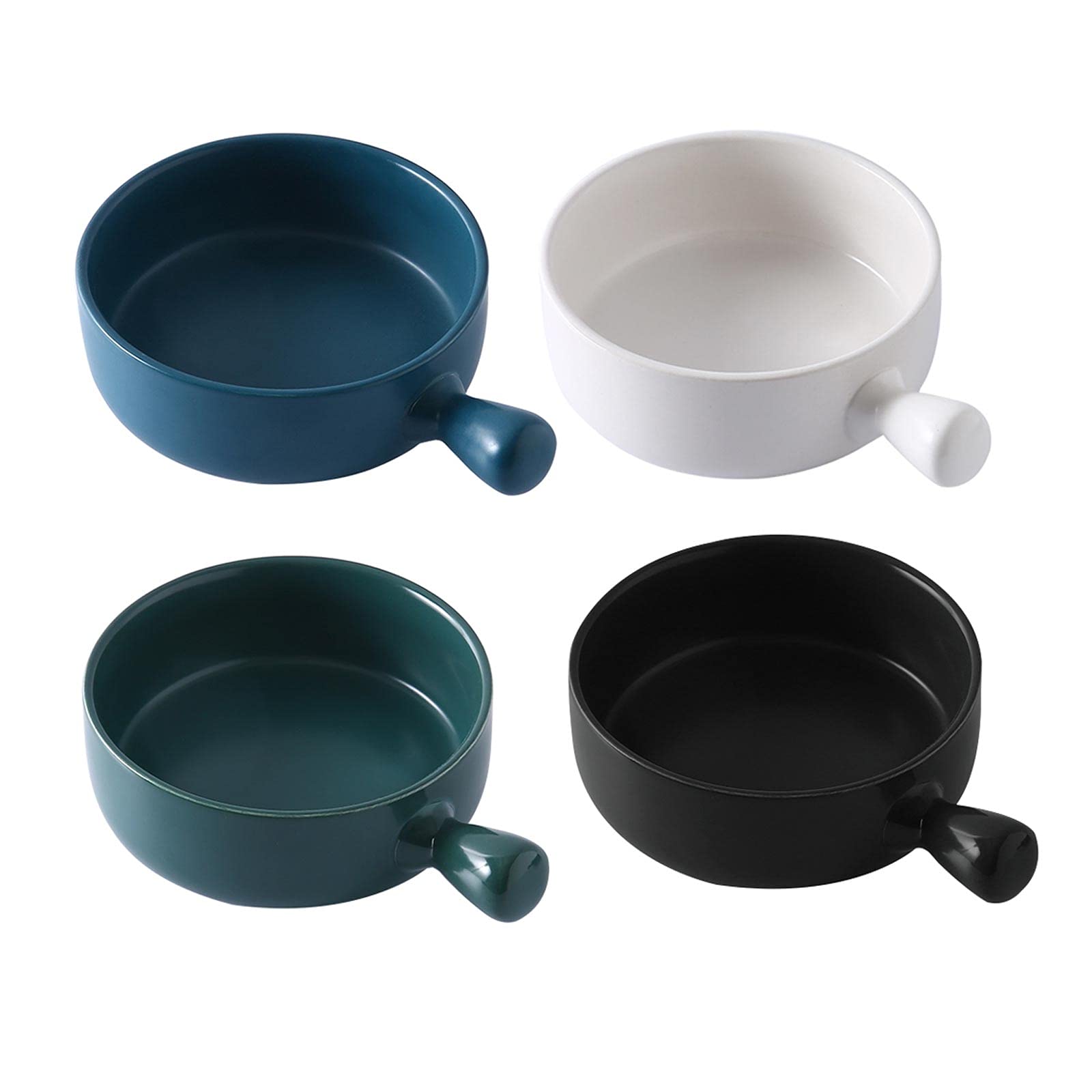 Miski do sałatek, miski do zupy z uchwytami, 595 ml do zupy, chili, gulaszu wołowego, zestaw 4 sztuk, miski w różnych kolorach do kuchni