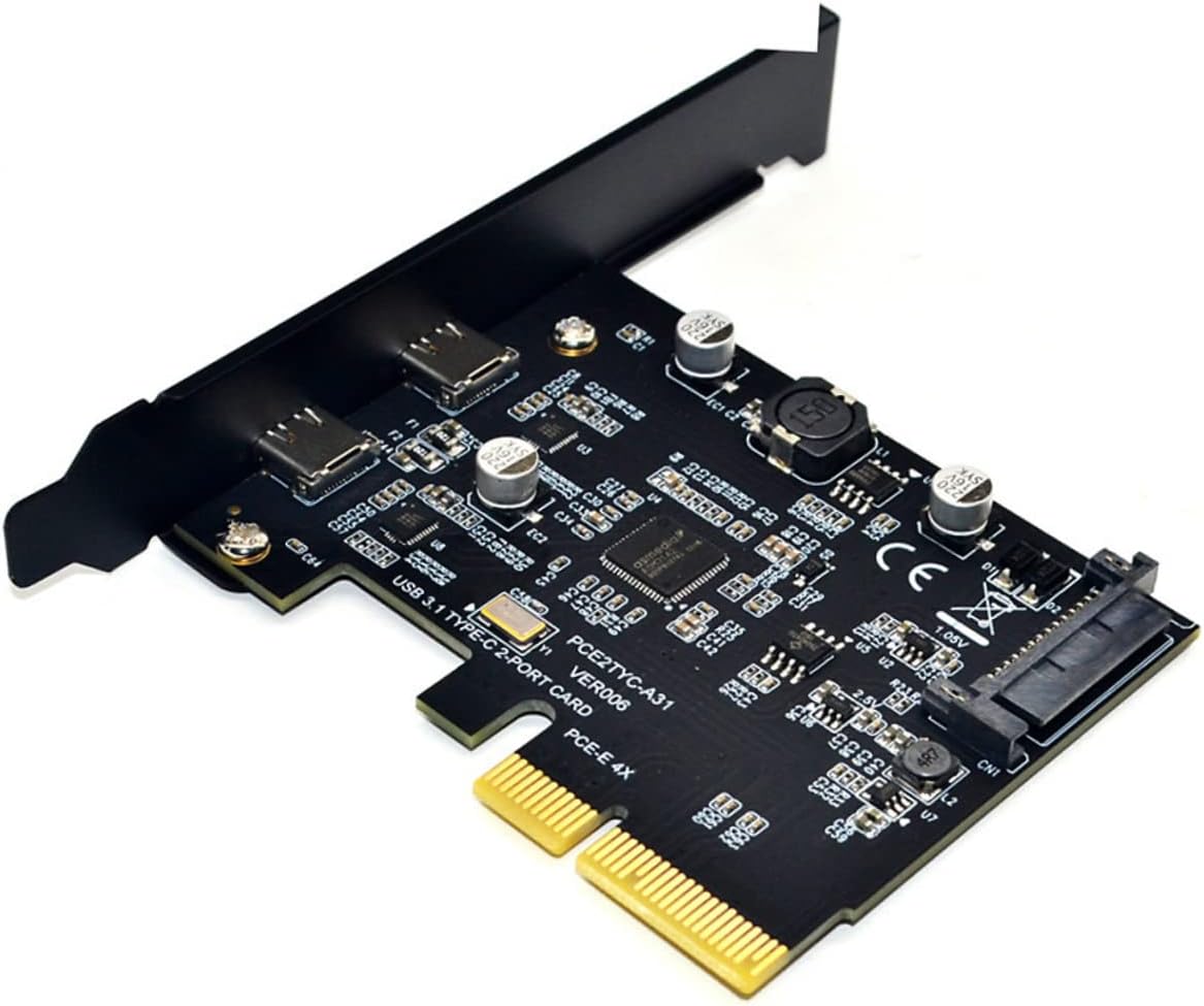 DOITOOL USB Expansion Card Dual Type- for Pci Express Adapter for High-Speed Data Transfer Compatible and