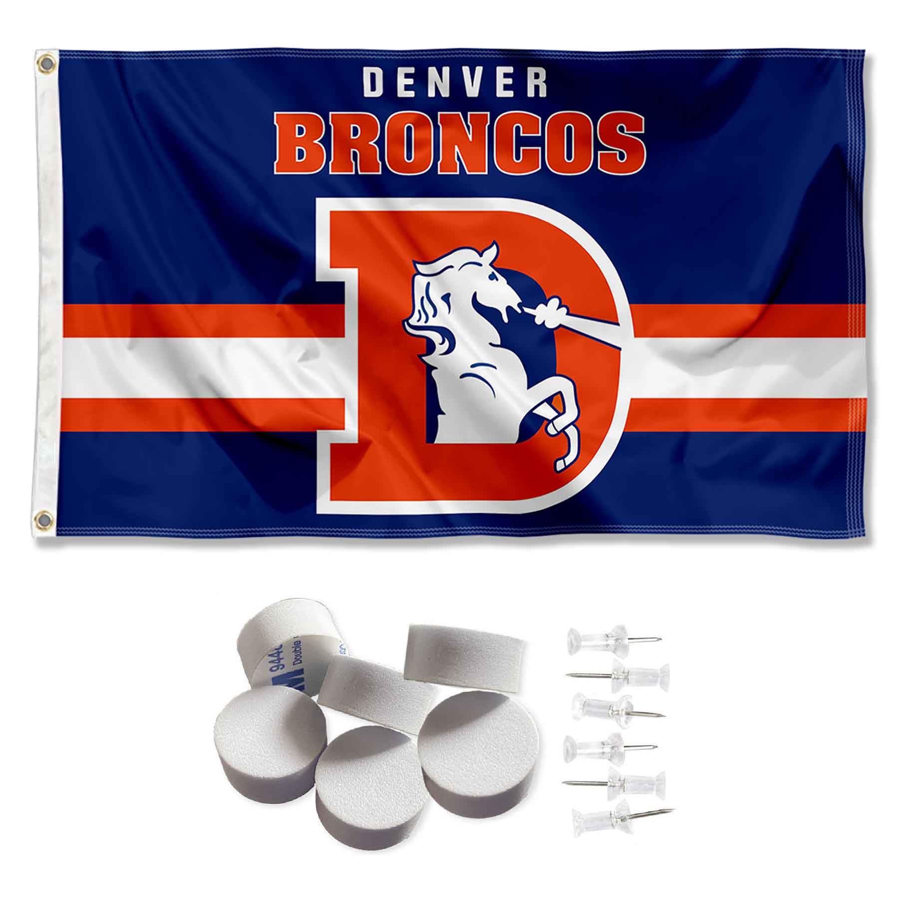 Denver Broncos Banderole rétro vintage et tapisserie murale