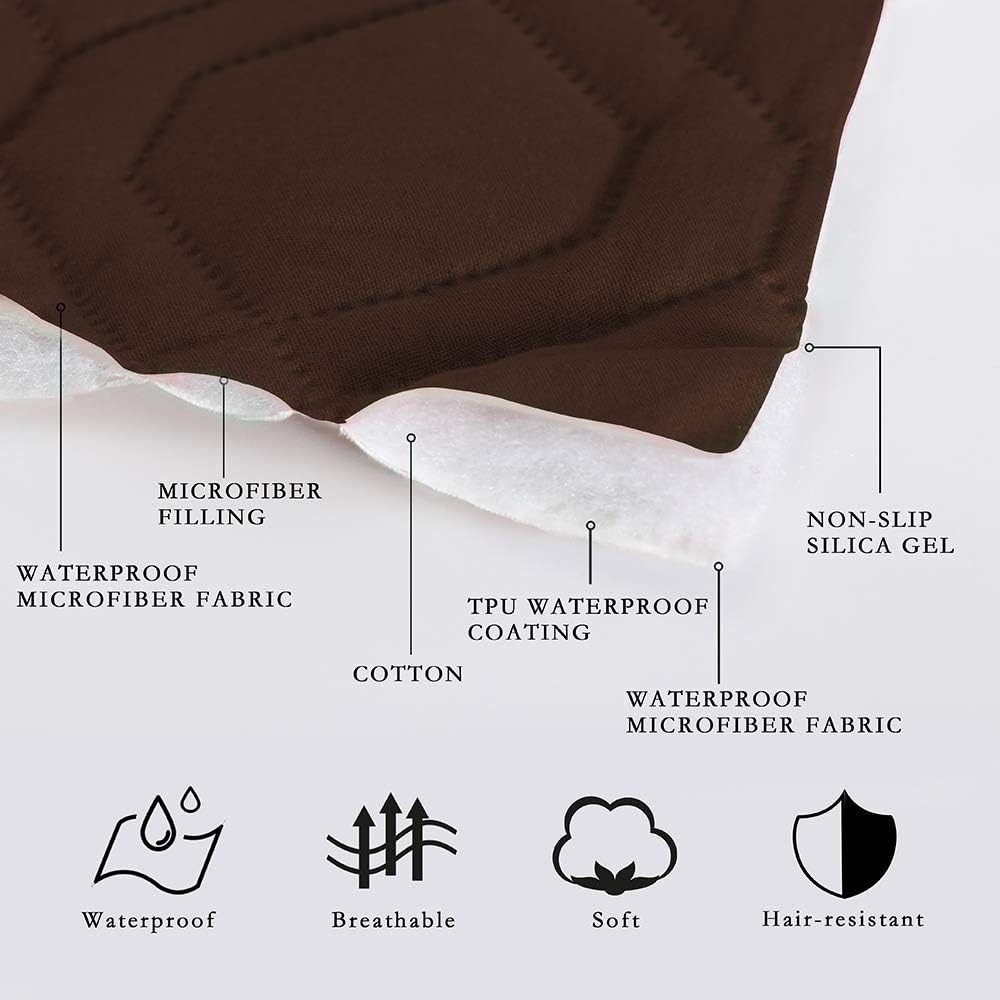 Waterproof Dog Bed Cover Pet Blanket for Couch Sofa Anti-Slip Furniture Protrctor(4050", Chocolate) : Pet Supplies