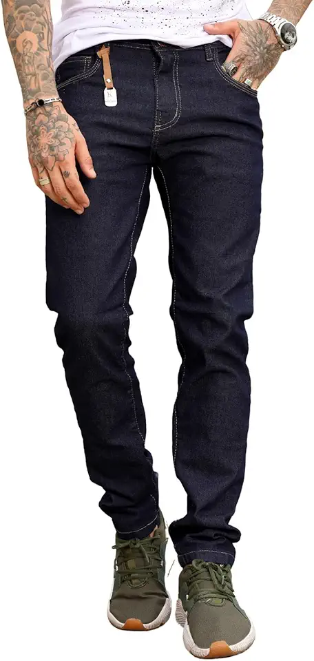 Calça Jeans Masculina Slim Fit Elastano Premium Com Chaveiro