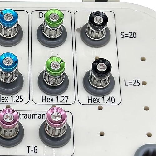 Miniatura 8 de Llave dinamométrica universal para implantes dentales, 10-70NCM Kit de herramientas de reparación de implantes dentales, 16 piezas, kit de