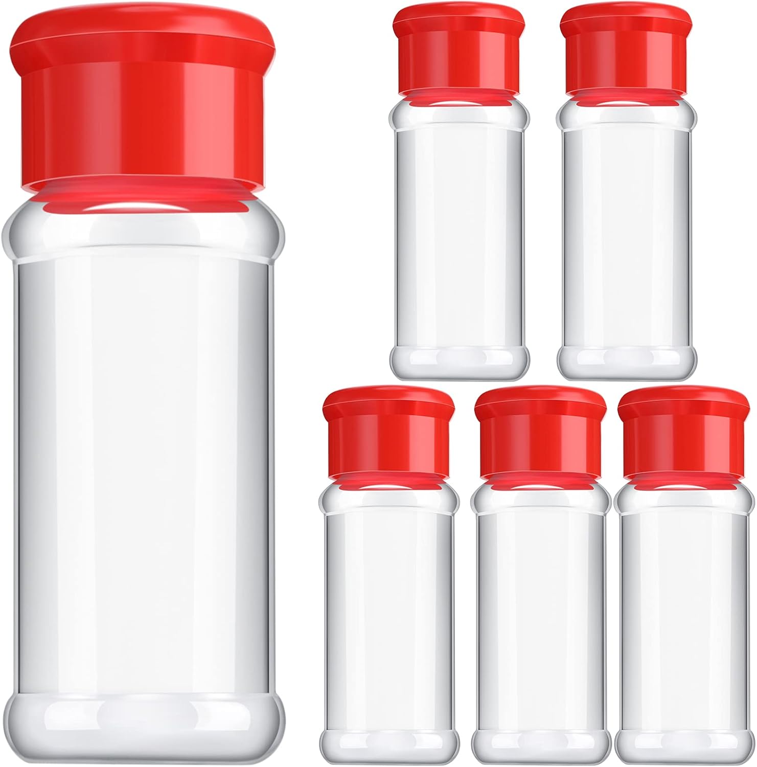 Buy 6 Pieces 3 5 Oz 100 Ml Plastic Salt And Pepper Shakers Red Lids Seasoning Bottle Containers Spice Containers Seasoning Containers With Shaker Lids For Storing Salt Sugar Spice Herbs And Powders