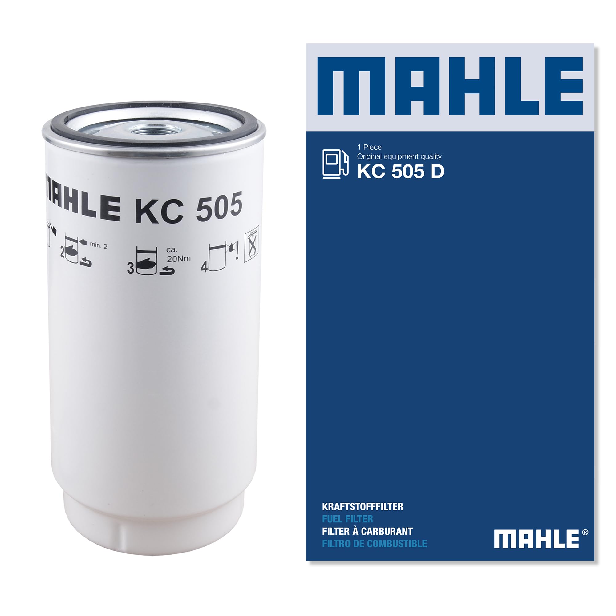 MAHLE KC 505D Filtro combustible Filtro enroscable Compatible con MERCEDES-BENZ ATEGO 3 ANTOS AROCS ACTROS MP4 / MP5 ECONIC 2