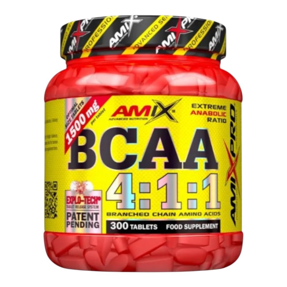 AMIX - Suplemento Alimenticio BCAA Instantized 4:1:1 en 300 Cápsulas - Ayuda a Eludir el Catabolismo Muscular - Estimula la Recuperación Muscular - Favorece la Síntesis Proteica