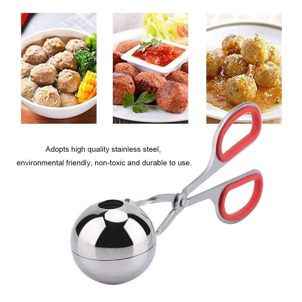 Pinza per Polpette, Pinza per Carne in Acciaio Inossidabile Pinza per Polpette di Riso per Carne di Pesce Pinza per Ghiaccio Fai-da-te Utensile da Cucina per Pasta per Biscotti