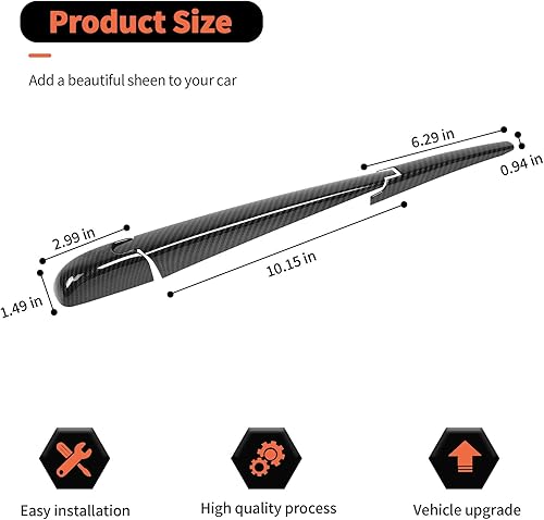 Miniatura 4 de Cubierta del brazo del limpiaparabrisas trasero de fibra de carbono, accesorios exteriores para Jeep Grand Cherokee 2011-2020