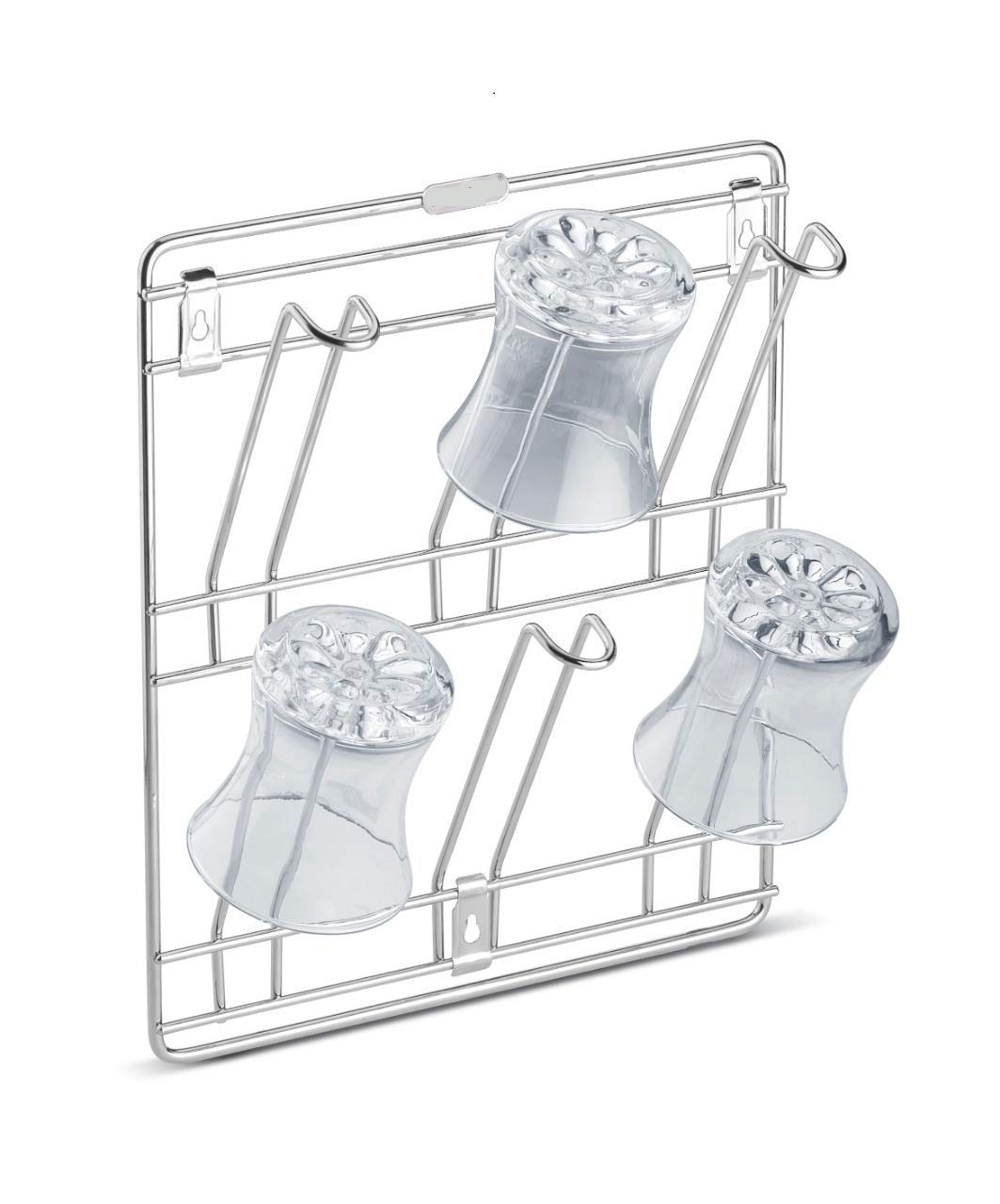 Keshal Stainless Steel Wall Mount Glass Holder Stand, Glass Holder for