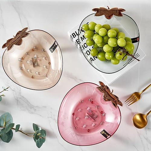 Miniatura 3 de SEWACC Bandeja de fruta seca, 2 unidades, plato de fruta de lujo, plato de postre de plástico, bandeja para servir alimentos, platos de aperitivos,