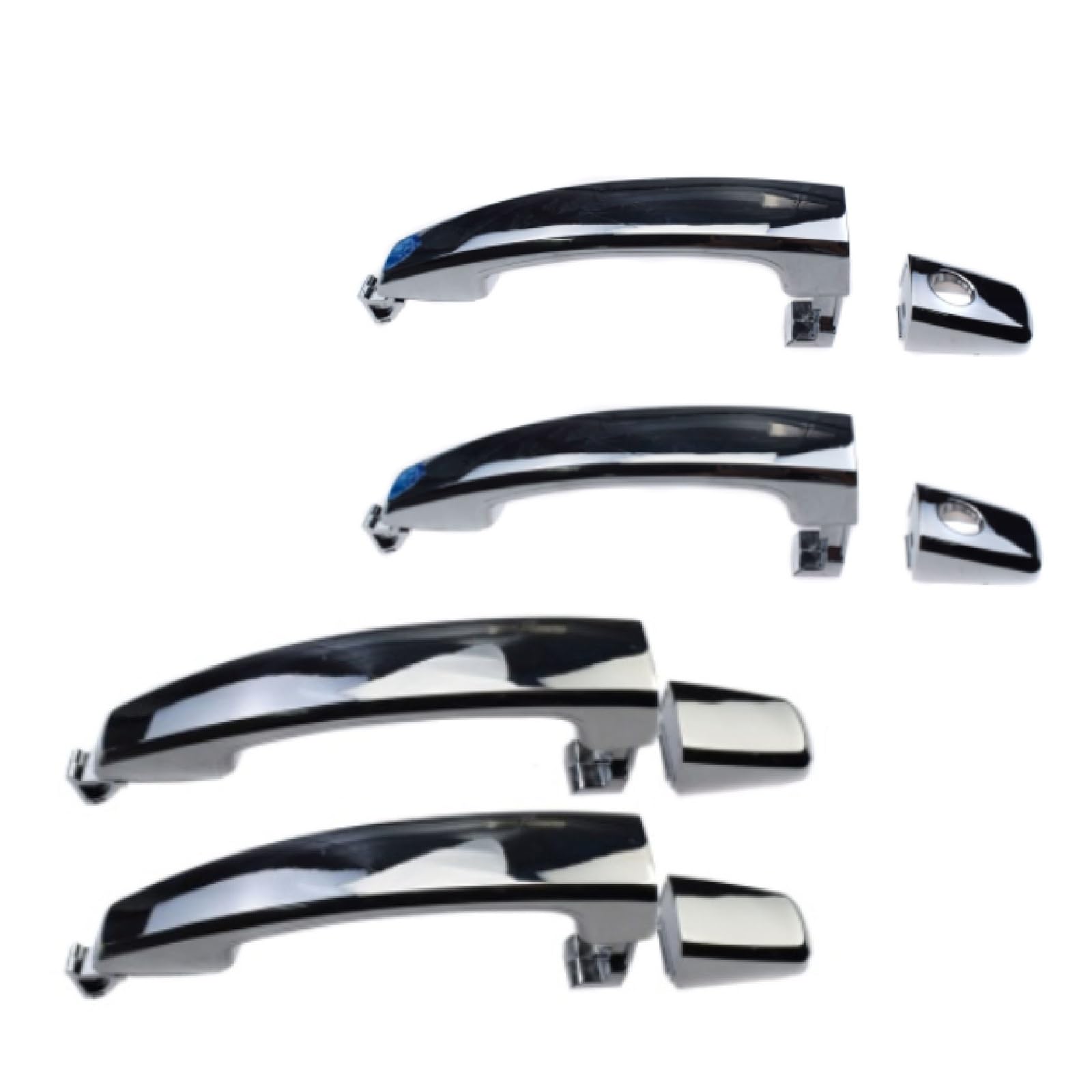 BYSKJZ Car Outer Door Handle Replacement for for Captiva for Sport for Aveo 2007-2015 Chrome Front Rear Left Right Exterior Door Handle 96468266 96468306(Set B)