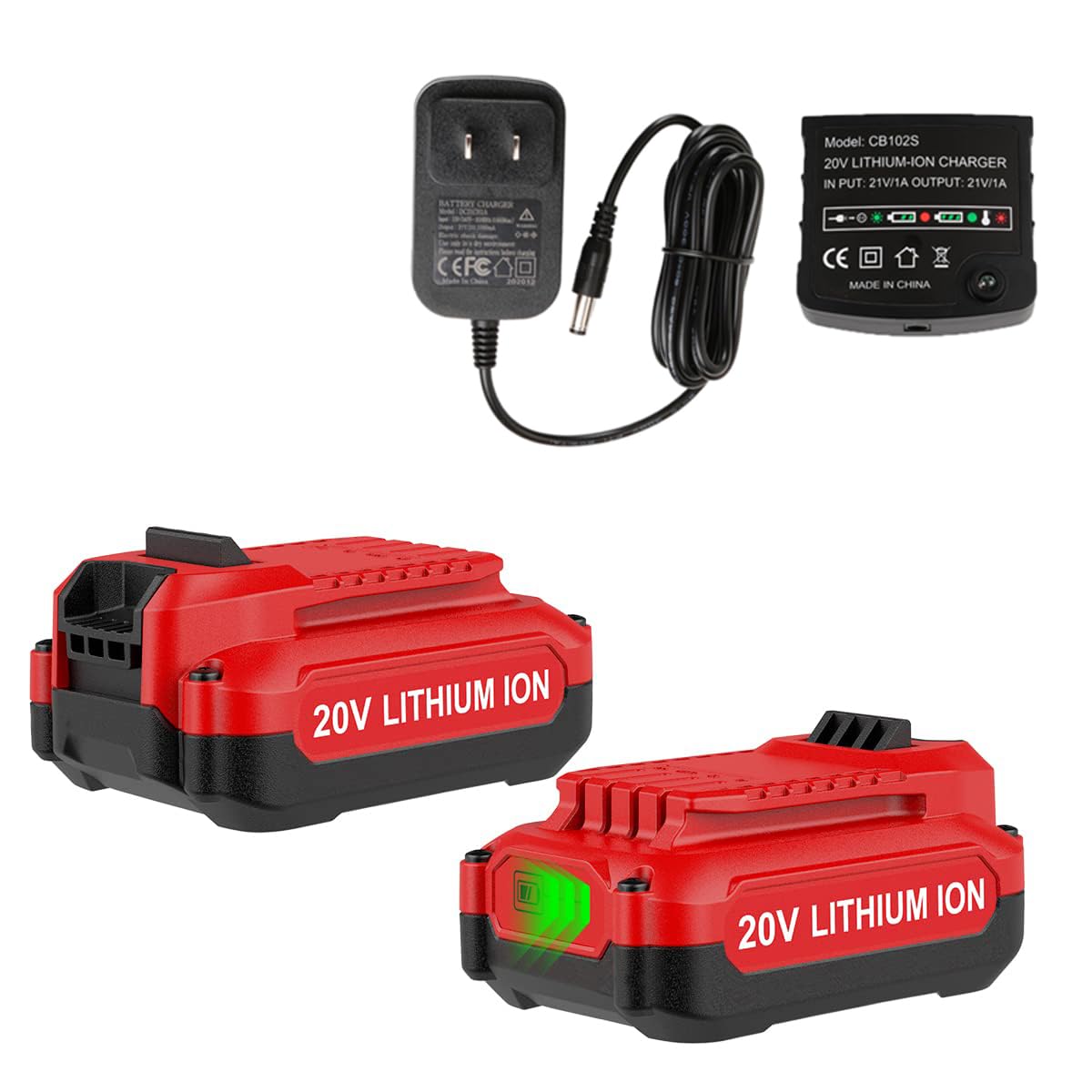 V1502FAN SET と　V1501 BATTERY SET AYTXTG 2Pack 20V 3.5Ah Replacement V20 Craftsman 20V Battery