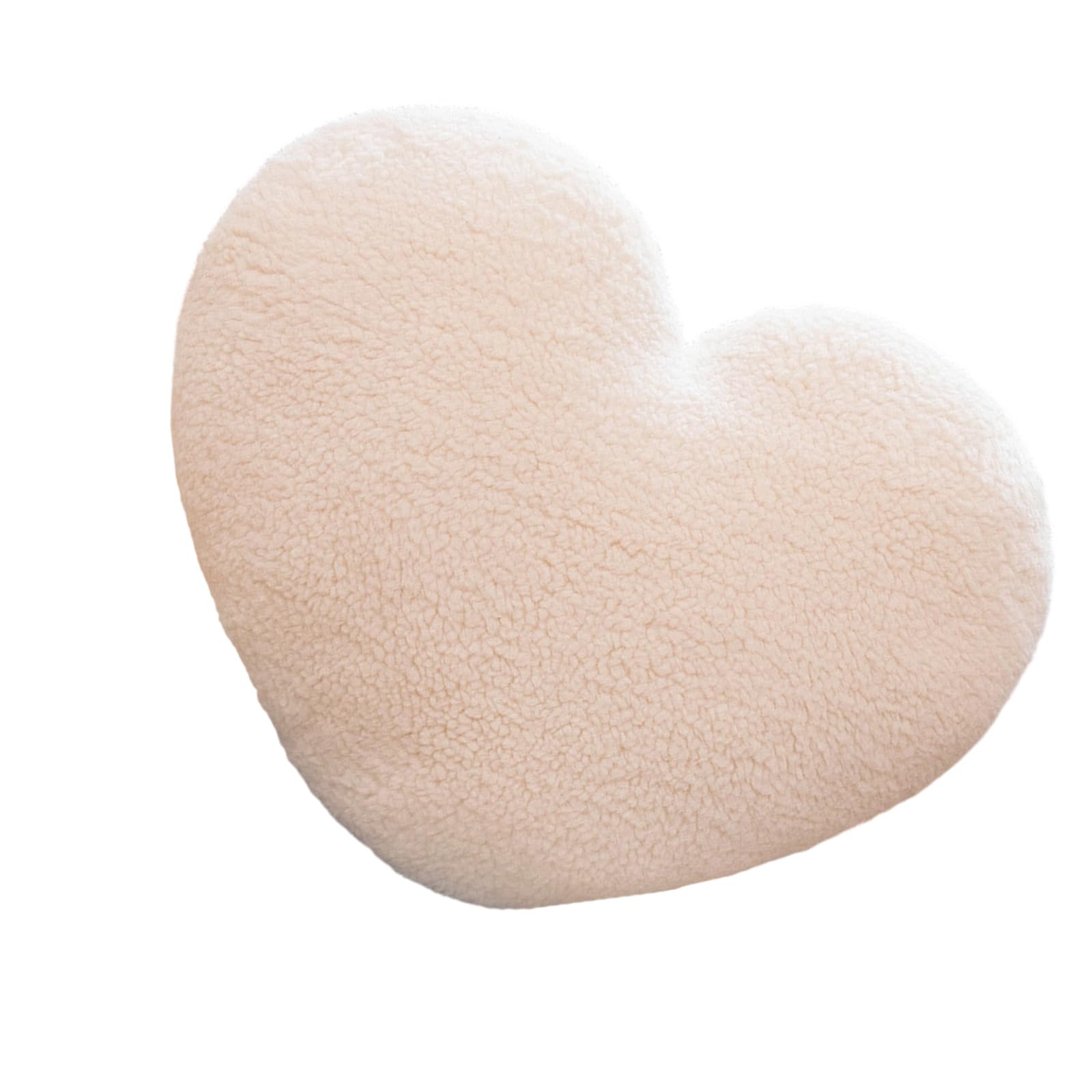 Nucelit French Heart Cushion Plushes Cover Breathable Filling for Comfortable Relaxation Plushes Love Shape Throw Pillow