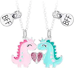 Colar Melhores Amigas Best Friend Amizade Dinossauro Bff Par