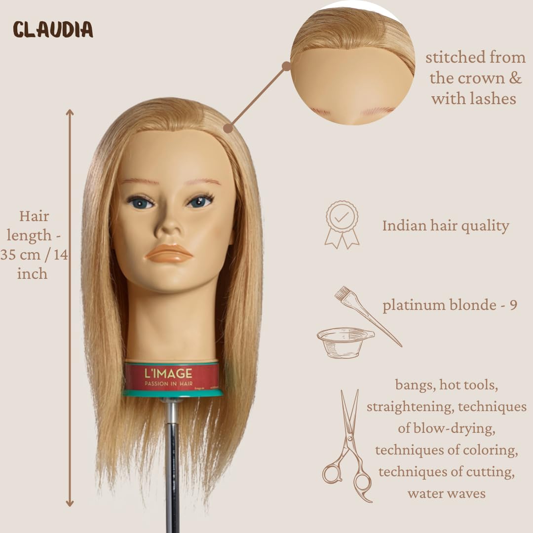 Übungskopf Claudia 35 cm lichtblond Limage