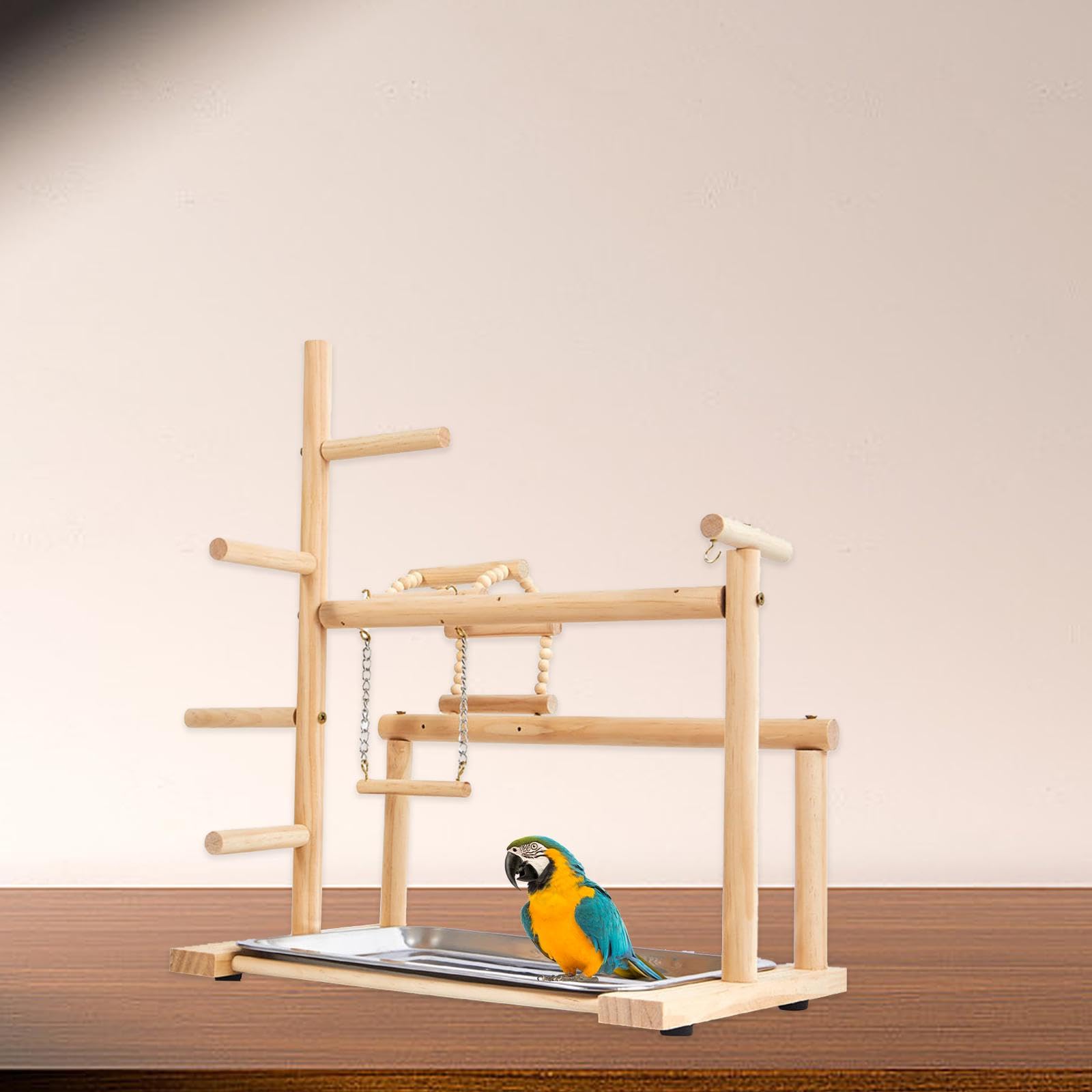 Parco giochi per pappagalli con vassoio giocattoli da masticare per pappagalli accessori gabbia pappagalli