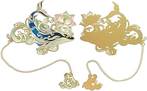 Miniatura 7 de MOZART Caja de regalo Kunai estilo chino latón marcapáginas clásicos personajes mitológicos montaña y mar Sutra serie creativo cultural cobre