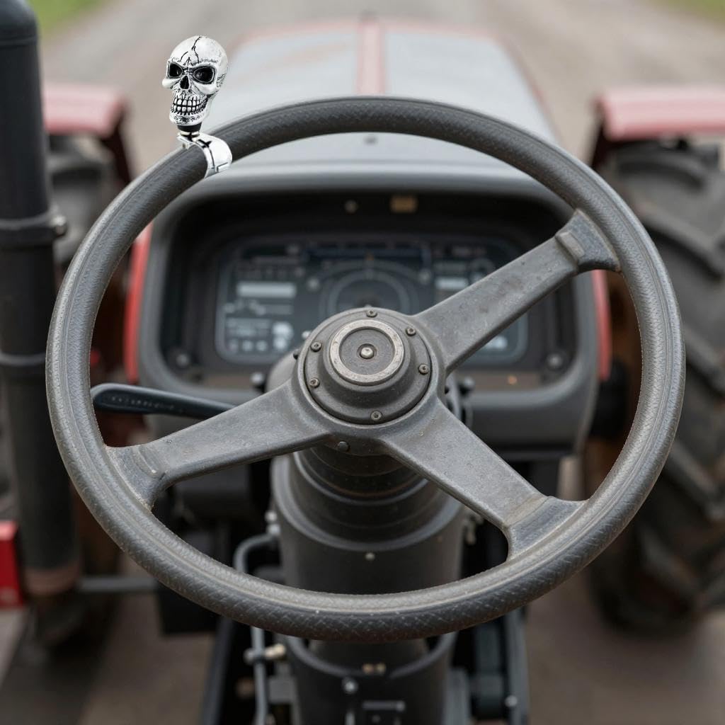 Lunsom Skull Suicide Knob, Resin Steering Wheel Spinner Power Turning Aid