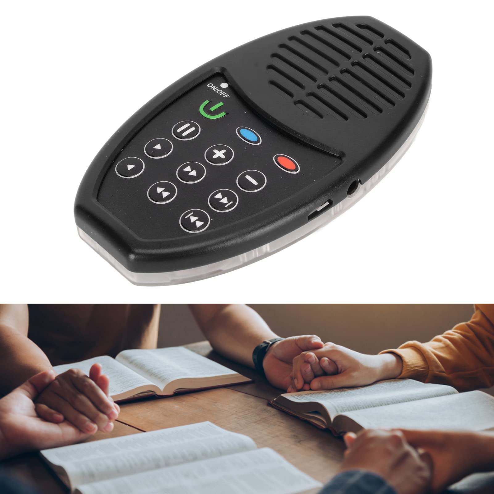 Lettore Audio Bibbia Portatile A Ricarica Solare – Memoria 8 GB, Batteria 350 MAh, Con Auricolare, KJV Inglese Con Francese/aramaico