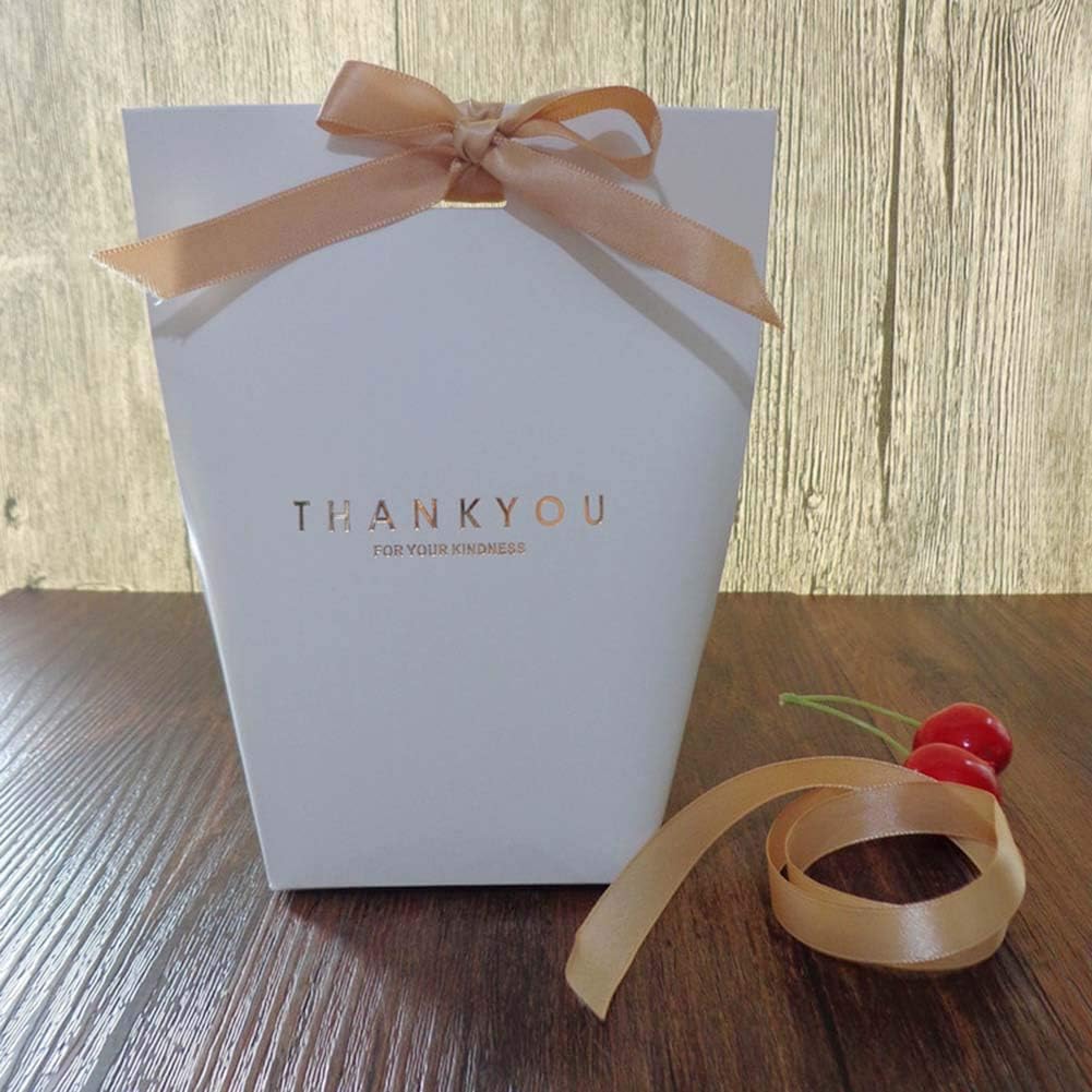 9 PCS Thank You Gift Wrap Boxes Packing Bags(9white), Minimalist Gift Boxes Easter, Decorative Presents Box Bundle for Packing Candy/Tie