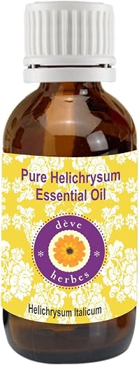 Deve Herbes Helichrysum Essential Oil (Helichrysum italicum) Pure | Non-Sticky | Non-greasy | Lightweight | Men &amp; Women | ...