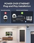 eufy PoE Bullet-PTZ Cam S4, NVR Add On Cam, 24/7 Recording, 4K UHD Triple Lens, 122° FOV, 360° Pan and Tilt, 8× Hybrid Zoom, AI Tracking, Red and Blue Light, Color Night Vision, PoE Plug and Play