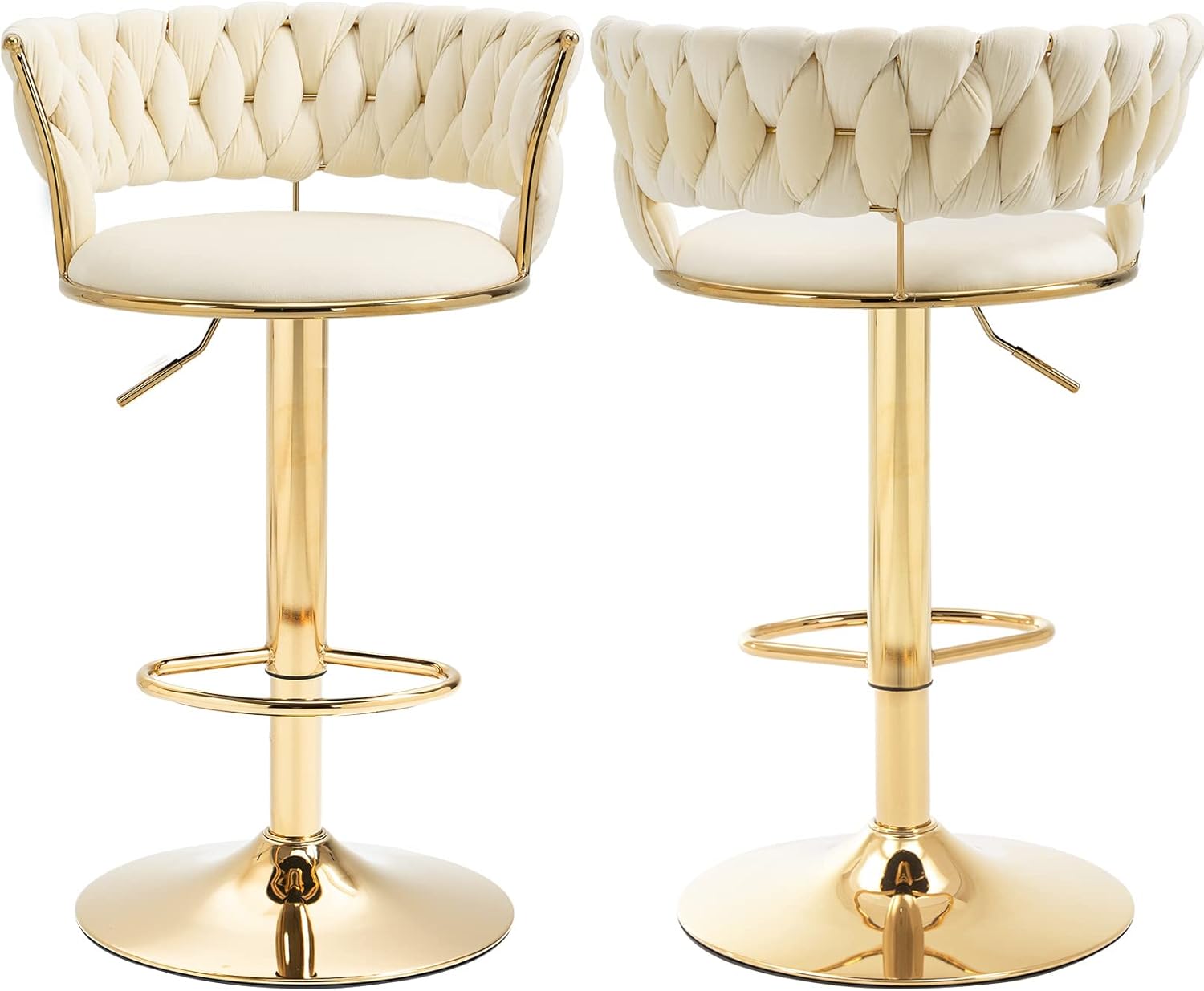 Modern Barstools Bar Height, Swivel Velvet Bar Stool